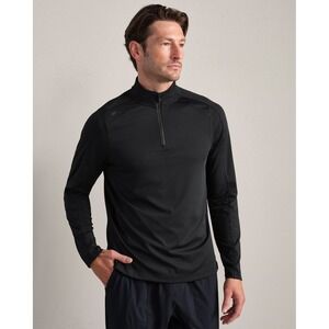 Men's Rhone Rise‎ 1/4 Zip Performance Jacket Size Medium Black Long Sleeve